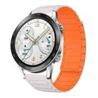 For Honor Watch GS 3i 22mm I-shaped Magnetic Silicone Watch Band(Starlight+Orange) - 1