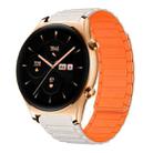 For Honor Watch GS 3 22mm I-shaped Magnetic Silicone Watch Band(Starlight+Orange) - 1