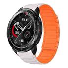 For Honor Watch GS Pro 22mm I-shaped Magnetic Silicone Watch Band(Starlight+Orange) - 1