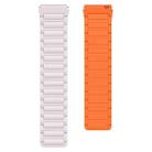 For Amazfit Watch Bip 5 22mm I-shaped Magnetic Silicone Watch Band(Starlight+Orange) - 2