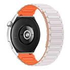 For Amazfit Watch Bip 5 22mm I-shaped Magnetic Silicone Watch Band(Starlight+Orange) - 3