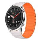 For Amazfit Watch GTR 4 22mm I-shaped Magnetic Silicone Watch Band(Starlight+Orange) - 1