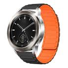 For Xiaomi Watch S3 22mm I-shaped Magnetic Silicone Watch Band(Black+Orange) - 1