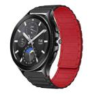 For Xiaomi Watch 2 Pro 22mm I-shaped Magnetic Silicone Watch Band(Black+Red) - 1