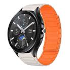 For Xiaomi Watch 2 Pro 22mm I-shaped Magnetic Silicone Watch Band(Starlight+Orange) - 1