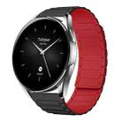 For Xiaomi Watch S2 22mm I-shaped Magnetic Silicone Watch Band(Black+Red) - 1