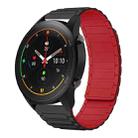 For Xiaomi Watch S1 Pro 22mm I-shaped Magnetic Silicone Watch Band(Black+Red) - 1