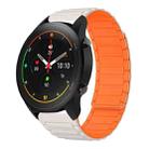 For Xiaomi Watch S1 Pro 22mm I-shaped Magnetic Silicone Watch Band(Starlight+Orange) - 1