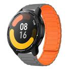 For Xiaomi watch S1 Active 22mm I-shaped Magnetic Silicone Watch Band(Gray+Orange) - 1