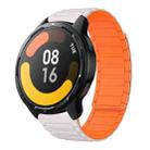 For Xiaomi watch S1 Active 22mm I-shaped Magnetic Silicone Watch Band(Starlight+Orange) - 1