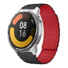 For Xiaomi Watch Color 2 22mm I-shaped Magnetic Silicone Watch Band(Black+Red) - 1