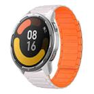 For Xiaomi Watch Color 2 22mm I-shaped Magnetic Silicone Watch Band(Starlight+Orange) - 1