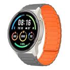 For Xiaomi Watch Sport 22mm I-shaped Magnetic Silicone Watch Band(Gray+Orange) - 1