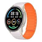 For Xiaomi Watch Sport 22mm I-shaped Magnetic Silicone Watch Band(Starlight+Orange) - 1