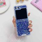 For Samsung Galaxy  Z Flip5 Glitter Sequins Epoxy TPU Phone Case(Blue) - 1