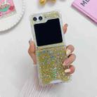 For Samsung Galaxy  Z Flip5 Glitter Sequins Epoxy TPU Phone Case(Gold) - 1