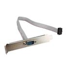 JUNSUNMAY DB9 9Pin Male to IDC 10Pin Female Ribbon Cable RS232 Serial Header Flat Cable, 28cm - 1