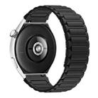 For Garmin Forerunner 265 Music 22mm I-shaped Magnetic Silicone Watch Band(Black) - 2