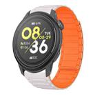 For COROS Pace 3 22mm I-shaped Magnetic Silicone Watch Band(Starlight+Orange) - 1