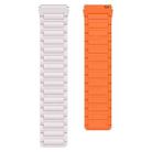 For COROS Pace 3 22mm I-shaped Magnetic Silicone Watch Band(Starlight+Orange) - 3