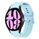 For Samsung Galaxy Watch 6 40 / 44mm Wave Pattern Stitched Silicone Watch Band(Light Blue) - 1