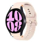 For Samsung Galaxy Watch 6 40 / 44mm Wave Pattern Stitched Silicone Watch Band(Pink) - 1