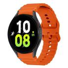 For Samsung Galaxy Watch 5 40 / 44mm Wave Pattern Stitched Silicone Watch Band(Orange) - 1