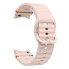 For Samsung Galaxy Watch3 41mm Wave Pattern Stitched Silicone Watch Band(Pink) - 3