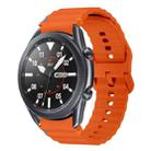 For Samsung Galaxy Watch3 41mm Wave Pattern Stitched Silicone Watch Band(Orange) - 1