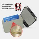 For iPhone 11 Down Jacket Card Bag Holder MagSafe Phone Case(Grey) - 3