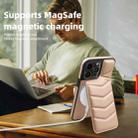 For iPhone 12 Pro Down Jacket Card Bag Holder MagSafe Phone Case(Rose Gold) - 2