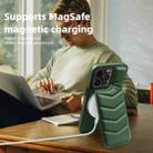 For iPhone 12 Pro Max Down Jacket Card Bag Holder MagSafe Phone Case(Dark Green) - 2