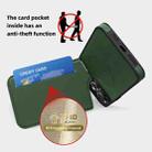 For iPhone 12 Pro Max Down Jacket Card Bag Holder MagSafe Phone Case(Dark Green) - 3