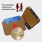 For iPhone 12 Pro Max Down Jacket Card Bag Holder MagSafe Phone Case(Brown) - 3