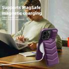 For iPhone 14 Down Jacket Card Bag Holder MagSafe Phone Case(Purple) - 2