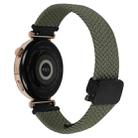 For Samsung Galaxy Watch 3 45mm 22mm Magnetic Buckle Braided Watch Band(Olive Green) - 2