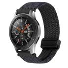 For Samsung Galaxy Watch 46mm 22mm Magnetic Buckle Braided Watch Band(Black) - 1