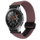 For Samsung Galaxy Watch 46mm 22mm Magnetic Buckle Braided Watch Band(Smoky Purple) - 1