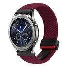 For Samsung Galaxy Gear S3 Classic 22mm Magnetic Buckle Braided Watch Band(Black Sand Red) - 1