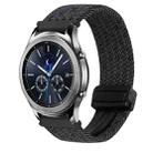 For Samsung Galaxy Gear S3 Classic 22mm Magnetic Buckle Braided Watch Band(Black) - 1