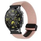 For Huawei Watch GT4 46mm 22mm Magnetic Buckle Braided Watch Band(Starlight Pink) - 1