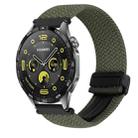 For Huawei Watch GT4 46mm 22mm Magnetic Buckle Braided Watch Band(Metallic Gray) - 1