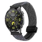 For Huawei Watch GT4 46mm 22mm Magnetic Buckle Braided Watch Band(Graphite Black) - 1