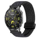 For Huawei Watch GT4 46mm 22mm Magnetic Buckle Braided Watch Band(Black) - 1