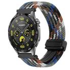 For Huawei Watch GT4 46mm 22mm Magnetic Buckle Braided Watch Band(Denim Colorful) - 1