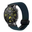 For Huawei Watch GT4 46mm 22mm Magnetic Buckle Braided Watch Band(Forest Green) - 1