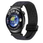 For Huawei Watch 4 22mm Magnetic Buckle Braided Watch Band(Black) - 1