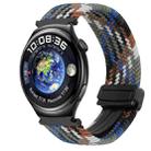 For Huawei Watch 4 22mm Magnetic Buckle Braided Watch Band(Denim Colorful) - 1