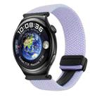 For Huawei Watch 4 22mm Magnetic Buckle Braided Watch Band(Purple) - 1