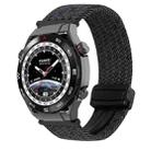 For Huawei Watch Ultimate 22mm Magnetic Buckle Braided Watch Band(Black) - 1